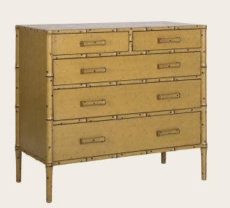 TRO040A - FAUX BAMBOO CHEST WITH FIVE DRAWERS