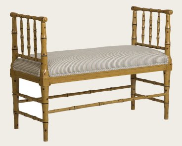 TRO067 - FAUX BAMBOO BENCH WITH SIDE RAILS