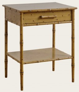 TRO108 - FAUX BAMBOO SIDE TABLE WITH ONE DRAWER & BOTTOM SHELF