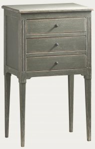 PRO032 - BEDSIDE TABLE WITH FLUTING & THREE DRAWERS