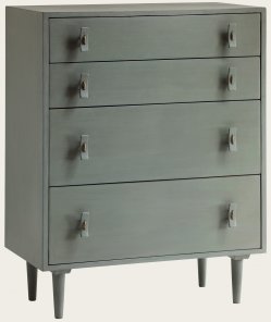 MID052B - CHEST WITH FOUR DRAWERS & WOOD HANDLES
