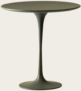 MID086 - SIDE TABLE WITH WOOD TOP & METAL BASE