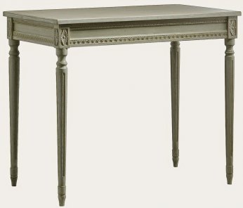 GUS102 - RECTANGLE TABLE WITH CARVING & WOOD TOP