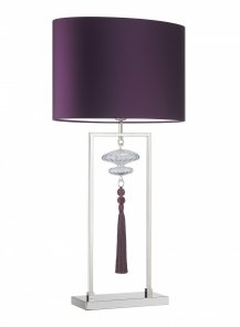 Constance Large Nickel Clear Table Lamp